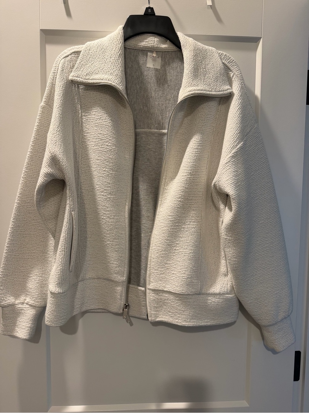 CALIA by Carrie Underwood Light Gray Zip Up Size Small